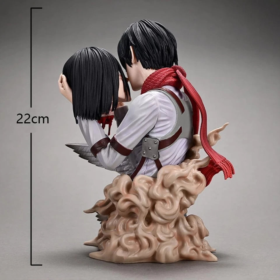 Mikasa Kissing Eren's Head Attack on Titan AoT Top-Rated Anime Figure PVC 8.6" [Boxed]