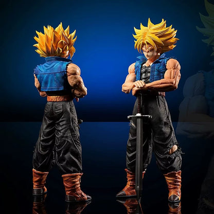 Future Trunks Super Saiyan Dragon Ball Z Anime Collectible Figure PVC 9" [No Box]