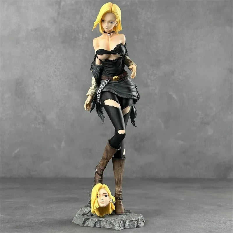 Android 18 Torn Shirt Dragon Ball Z Anime Figure Model PVC 9" [Adult Collectible]