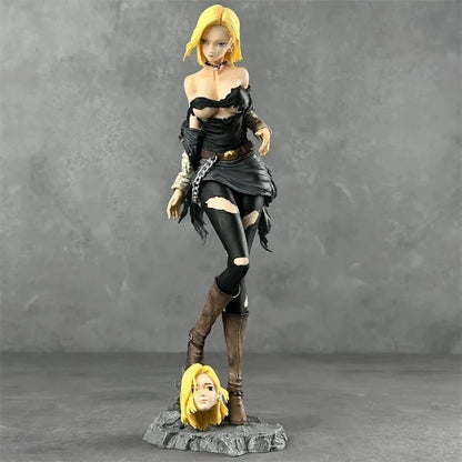 Android 18 Torn Shirt Dragon Ball Z Anime Figure Model PVC 9" [Adult Collectible]