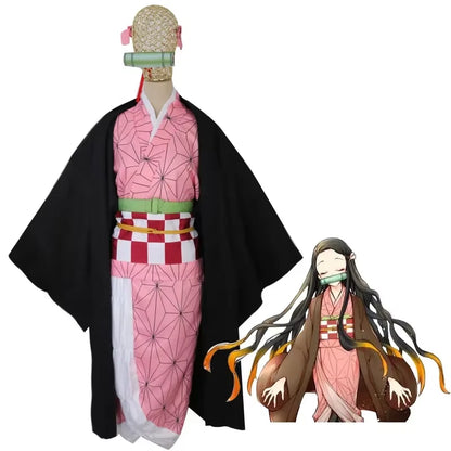 Nezuko Kamado Cosplay Demon Slayer Full Set: All items in picture are included
