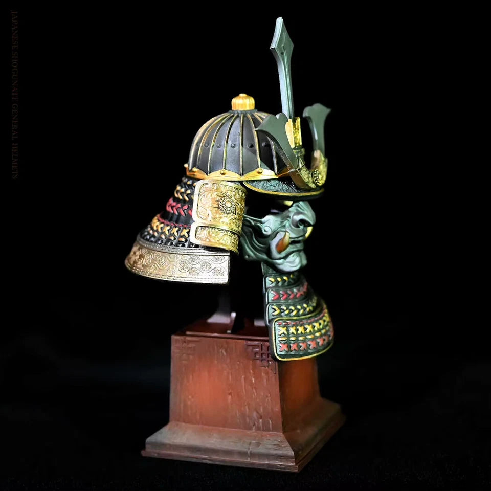 Samurai Oni Mask Collectible Desktop Ornament Décor  PVC 5" [No Box]