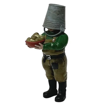 Bucket Head Reanimal Horror Game Figure Model Statue PVC 4.7" [Boxed]