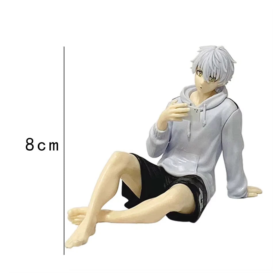 Nagi Seishiro Relaxing Blue Lock Anime Collectible Desktop Figure PVC 3" [Boxed]