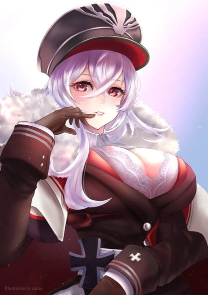 Graf Zeppelin Ironblood Azur Lane Cute Anime Figure Model Statue PVC 10" [Boxed]