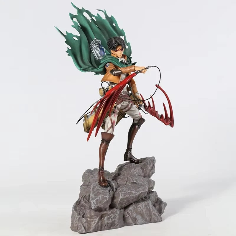 Levi Ackerman Battle Damage Ver. Attack on Titan AoT Anime Figure PVC 13.7" [Boxed]