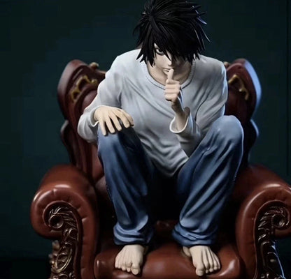 L Squatting Sofa Death Note Collectible New Arrival Anime Figure PVC 6" [Boxed]