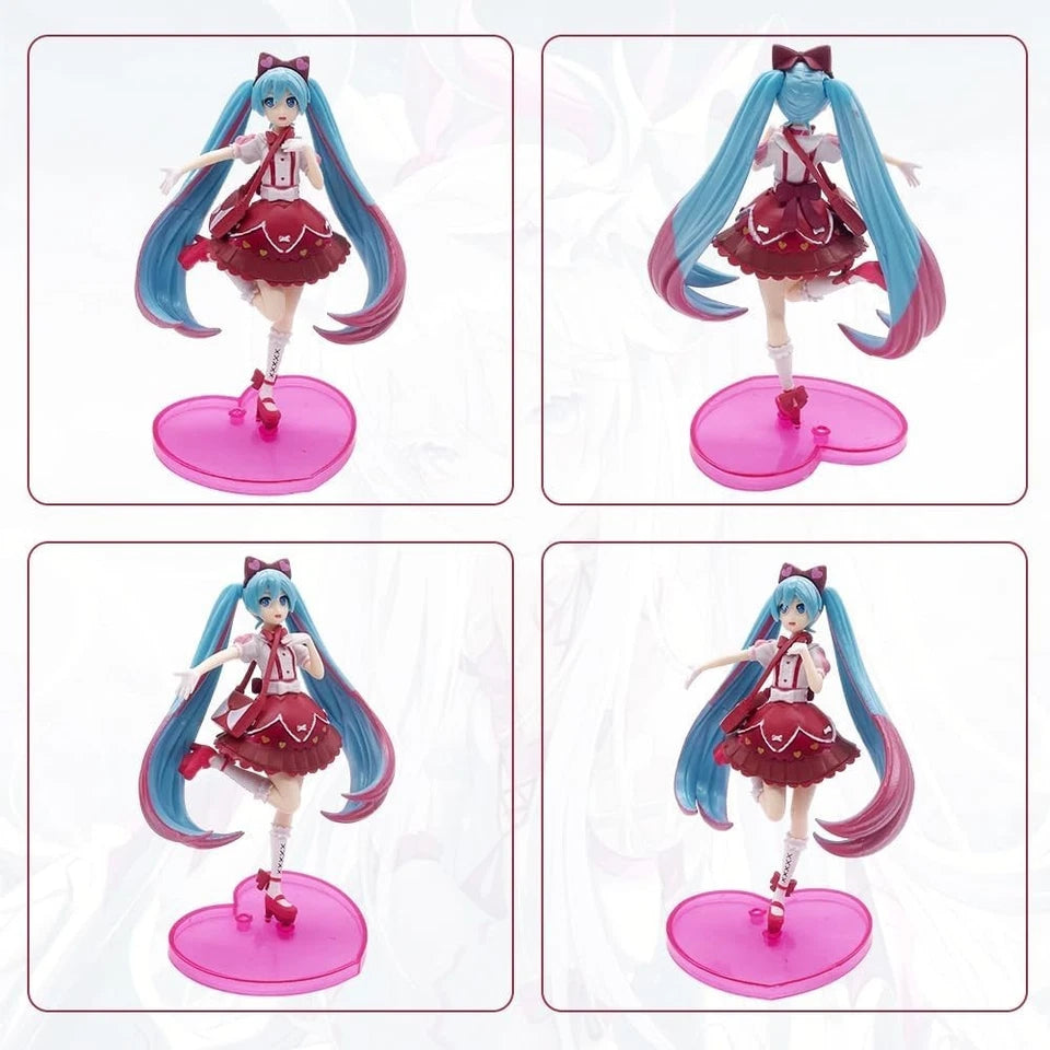 Hatsune Miku Ribbon Heart Project DIVA Vocaloid Kawaii Figure PVC 6" [No Box]