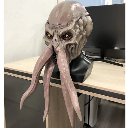 Mind Flayers Illithids Mask Cosplay Baldur's Gate 3 Costume Silicone PVC 23"