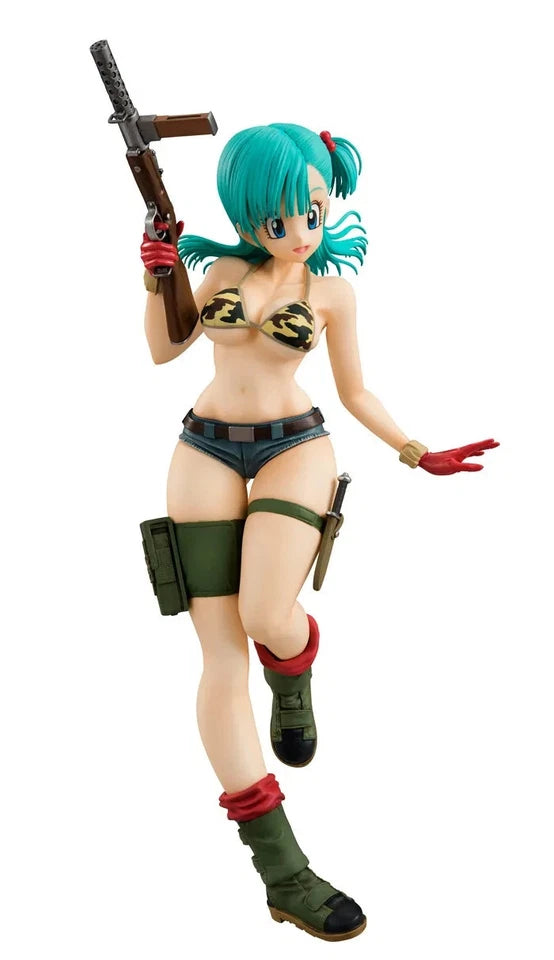 Bulma Army Bikini Dragon Ball Z Kawaii Anime Figure Model Statue PVC 7" [Boxed]