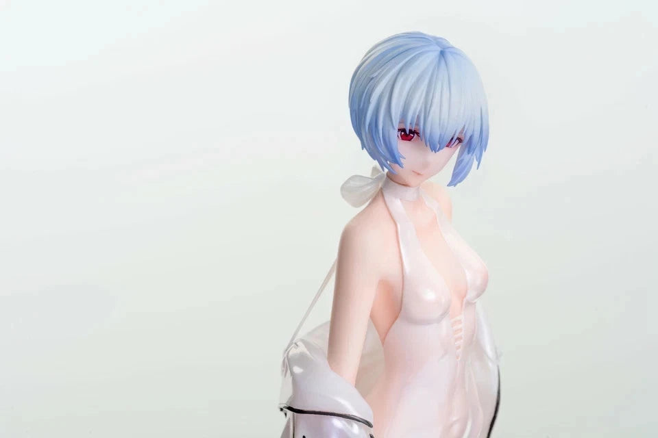 Rei Ayanami Latex Bodysuit Neon Genesis Evangelion Kawaii Anime Figure PVC 8" [No Box]