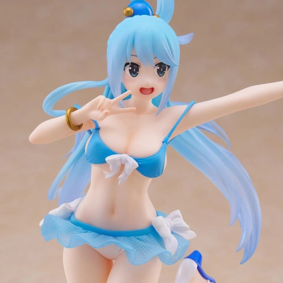Aqua Swimsuit KonoSuba Popular Kawaii Anime Figure Model Statue PVC 7.5" [Boxed]