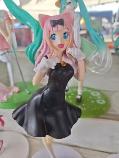 Kaguya Shinomiya & Chika Fujiwara Neko Love is War Anime Figure PVC 8.5" [No Box]