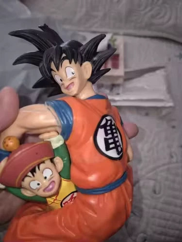 Goku & Kid Gohan Dragon Ball Z Collectible Anime Figure Model PVC 4" [No Box]