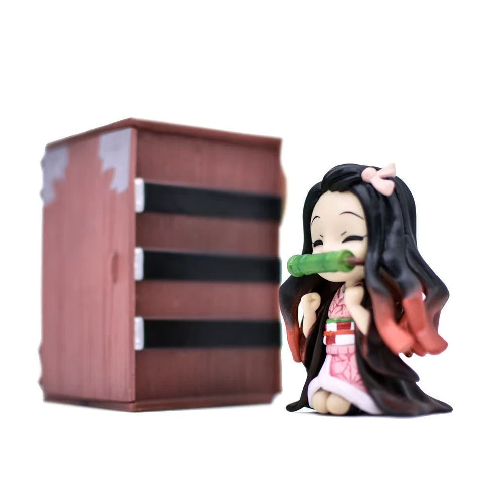 Nezuko Kamado Demon Slayer Anime Kawaii Cute Chibi Figure PVC 3.5" [No Box]