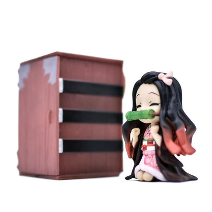 Nezuko Kamado Demon Slayer Anime Kawaii Cute Chibi Figure PVC 3.5" [No Box]