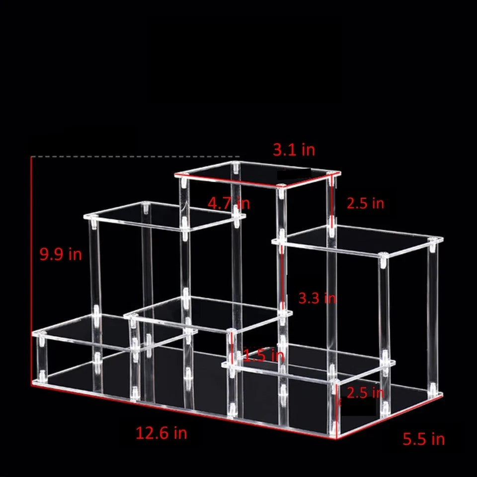 Deluxe Acrylic Display Figure Riser Stand 5.5 L x 12.6 W x 9.9 H in