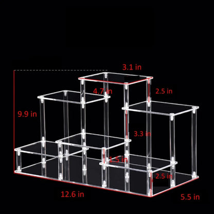Deluxe Acrylic Display Figure Riser Stand 5.5 L x 12.6 W x 9.9 H in