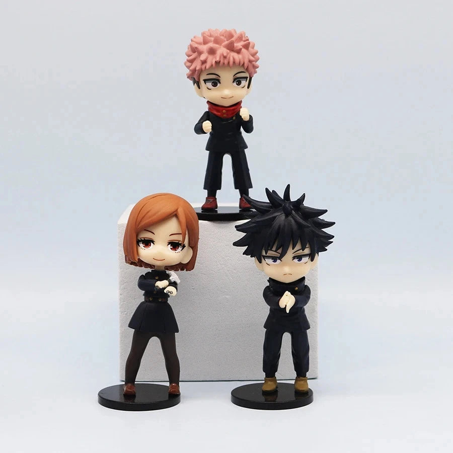 7 PCS Jujutsu Kaisen Anime Collectibles Kawaii Chibi Figurines PVC 3" [No Box]