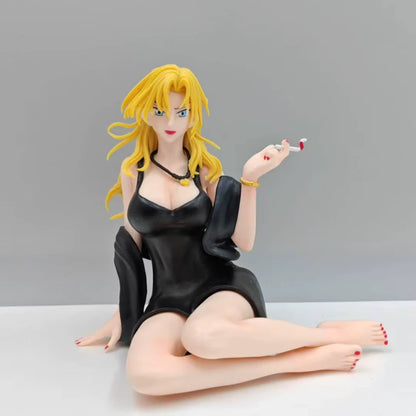 Vermouth Sitting & Smoking Detective Conan Figure Model Statue PVC 5.3" [Boxed]