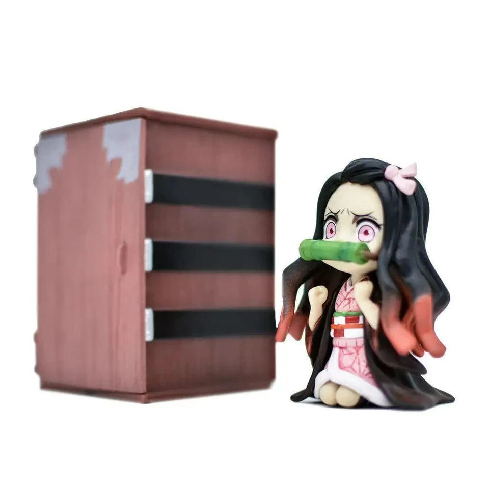 Nezuko Kamado Demon Slayer Anime Kawaii Cute Chibi Figure PVC 3.5" [No Box]