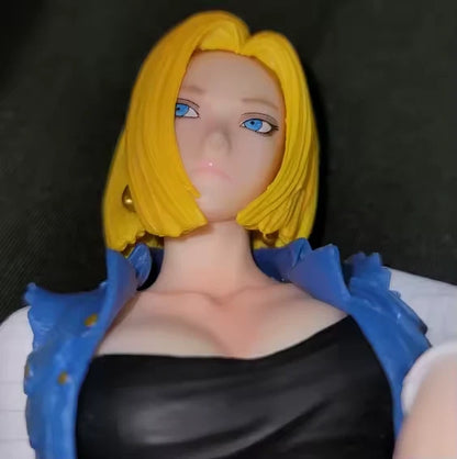 Android 18 Relax Time Dragon Ball Z Anime Figure Model Statue PVC 4.7" [No Box]