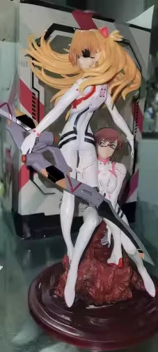 Asuka Soryu & Mari Makinami Neon Genesis Evangelion Anime Figure PVC 10.5" [Boxed]