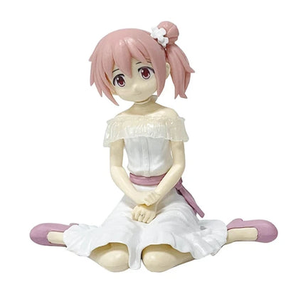 Madoka Kaname Sitting Puella Magi Madoka Magica Cute Anime Figure PVC 4" [Boxed]