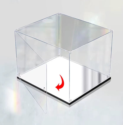 Mirror Openable Door Acrylic Display Case Dustproof Box