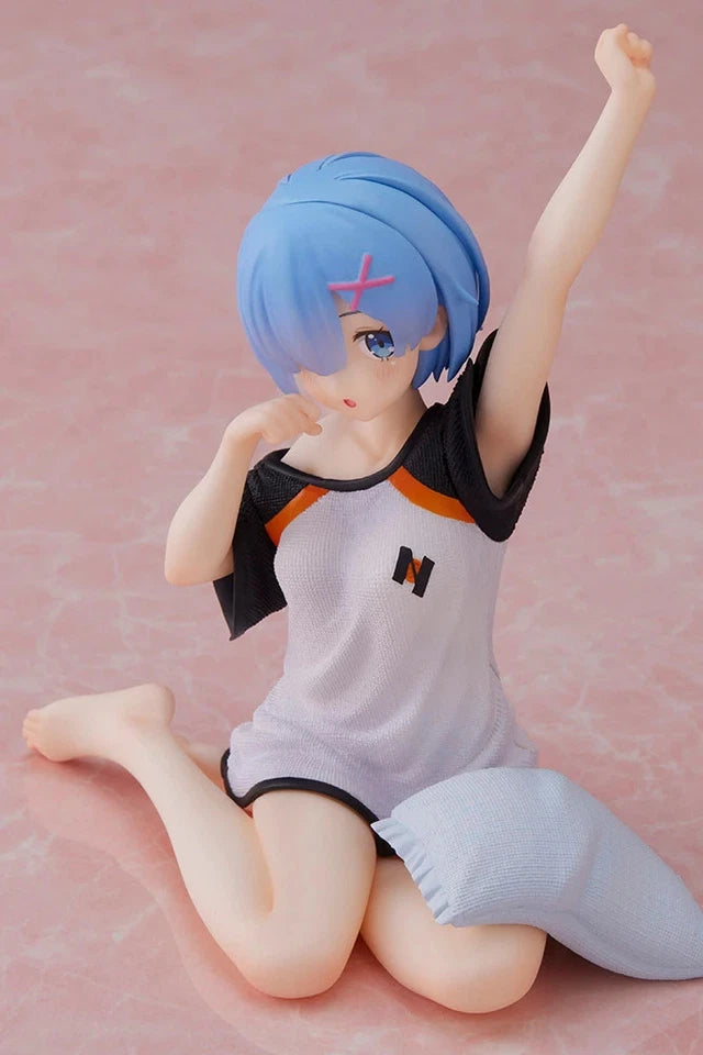 Rem Slumber Re: Zero Anime Kawaii Desktop Petite Figure PVC 3.9" [No Box]