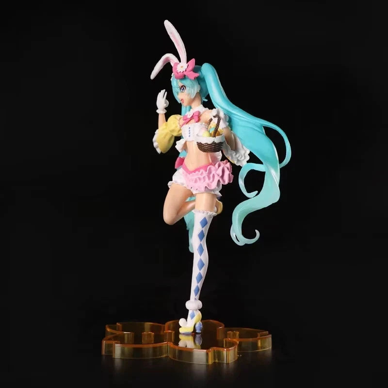 Hatsune Miku Easter Bunny Project DIVA Vocaloid Anime Figure PVC 9" [No Box]