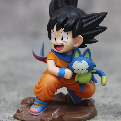 Young Goku & Puar Dragon Ball Z Anime Collectible Action Figurine PVC 4" [Boxed]