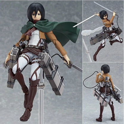 Mikasa Attack on Titan AOT Anime Adjustable Collectible Figure PVC 6.4" [Boxed]