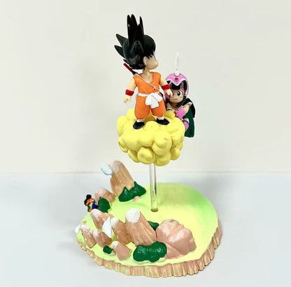 Childhood Goku & Chi-Chi Dragon Ball Anime Figure Model Statue PVC 5.5" [Boxed]