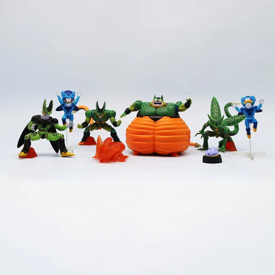 Cell Set of 7 pcs Dragon Ball Z Anime Figure Model Statue PVC 1 - 4" [No Box]