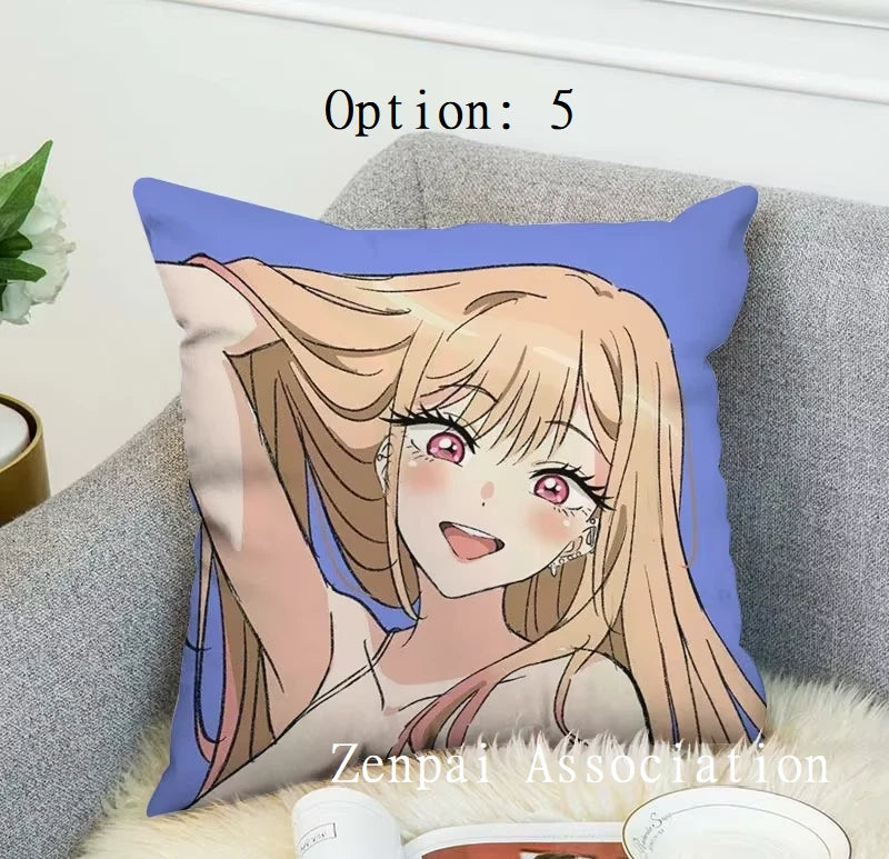 Marin My Dress-Up Anime Kawaii Soft Pillow Cushion Cover 1.5 x 1.5 ft