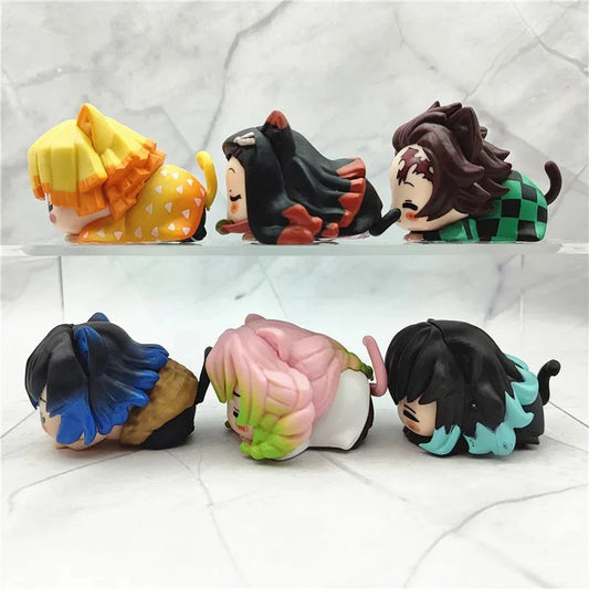 Tanjiro Napping Demon Slayer Anime Miniature Toys PVC 2.3" [No Box w/ Full Set]