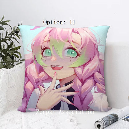 Mitsuri Demon Slayer Anime Kawaii Soft Pillow Cushion Cover 2 x 2 ft