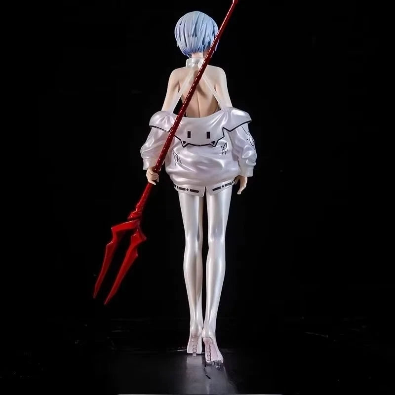 Rei Ayanami Latex Bodysuit Neon Genesis Evangelion Kawaii Anime Figure PVC 8" [No Box]