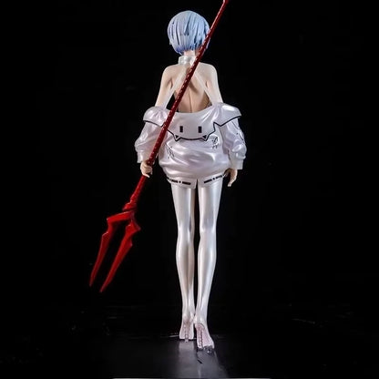Rei Ayanami Latex Bodysuit Neon Genesis Evangelion Kawaii Anime Figure PVC 8" [No Box]