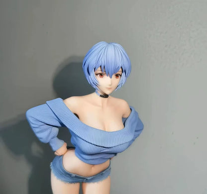 Rei Ayanami Casual Outfit Neon Genesis Evangelion Kawaii Anime Figure PVC 11.8" [Boxed]