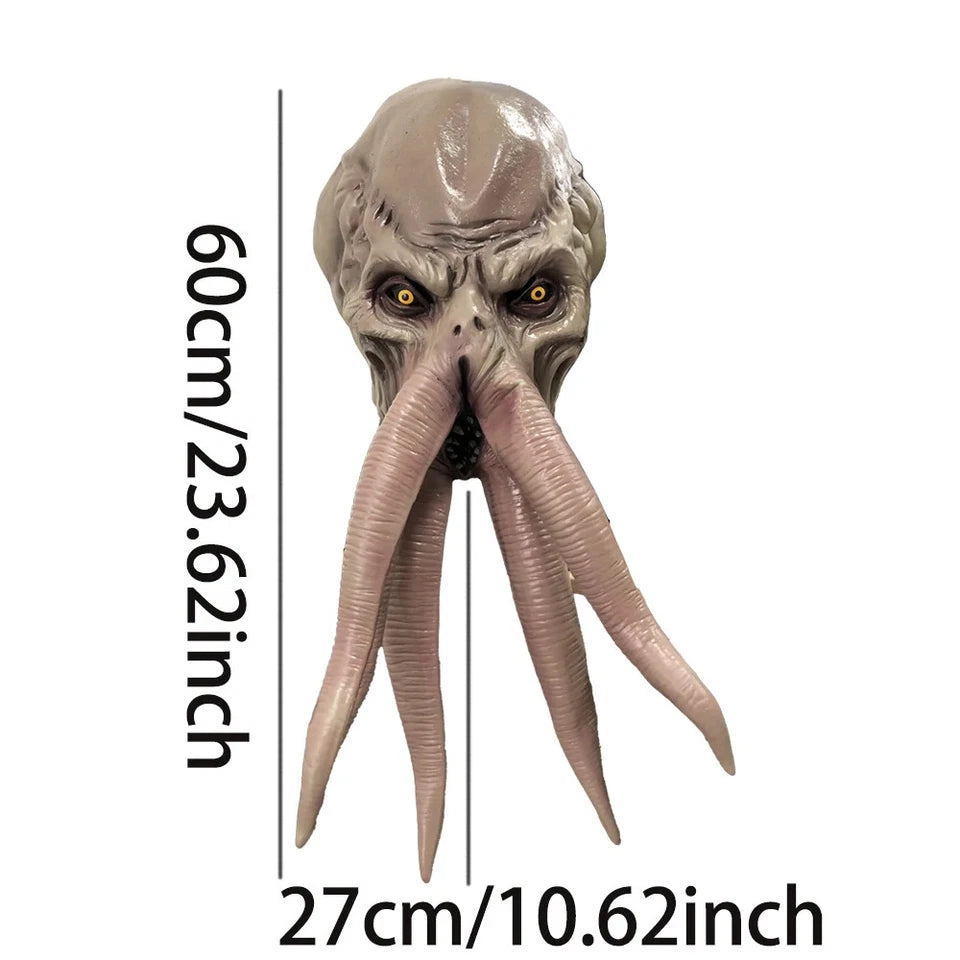 Mind Flayers Illithids Mask Cosplay Baldur's Gate 3 Costume Silicone PVC 23"