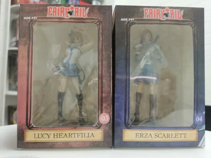 Natsu, Gray, Lucy, Erza Fairy Tail Anime Figure Model Statue PVC 6" [Boxed]