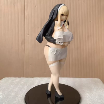 Louisa Full Bust Nun Kounin Sao Ojisan Manga Cast Off Curvy Figure PVC 10" [Boxed] *Adult Collectible*