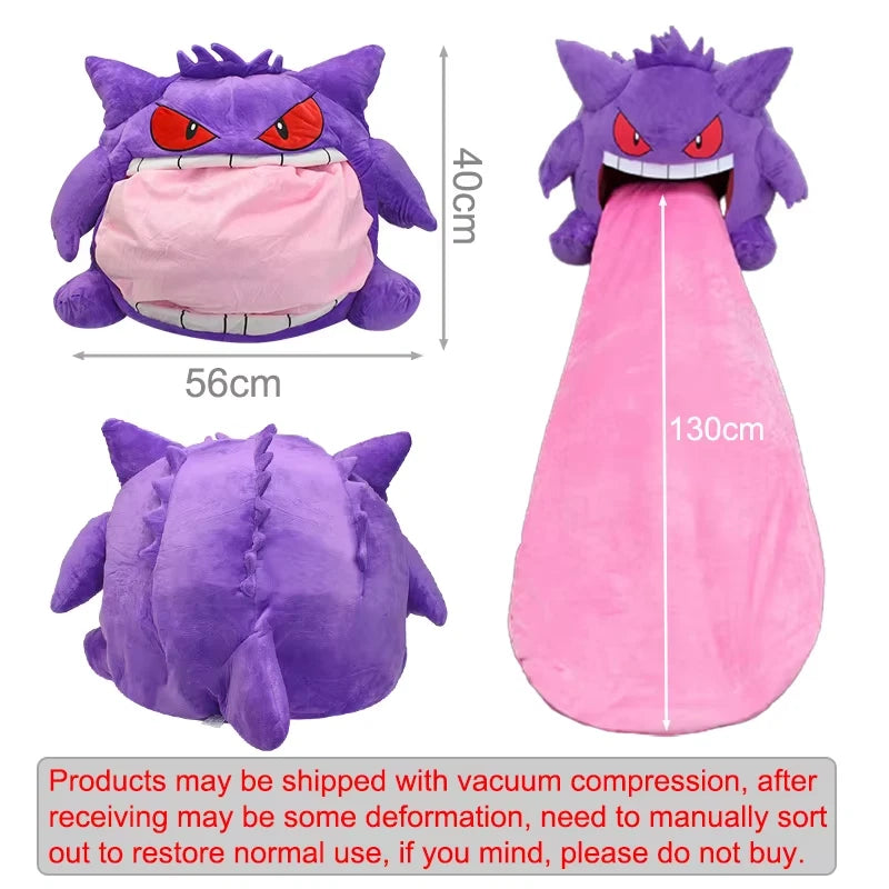 Gengar Tongue Sleeping Bag Therapy Buddy Plush 22 x 25" [Tongue length: 4.2 ft]