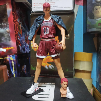 Sakuragi Hanamichi Slum Dunk Anime Collectible Action Figure PVC 10" [No Box]