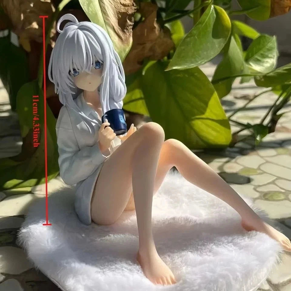 Elaina Pajamas Wandering Witch Anime Kawaii Desktop Figure PVC 4.3" [No Box] *Adult Collectible*