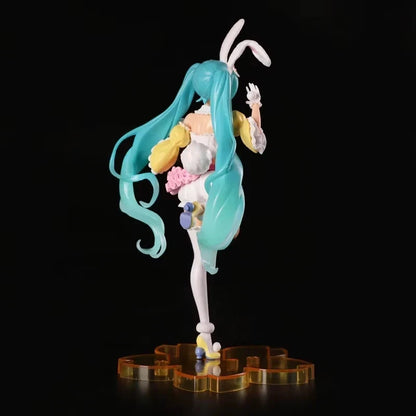 Hatsune Miku Easter Bunny Project DIVA Vocaloid Anime Figure PVC 9" [No Box]