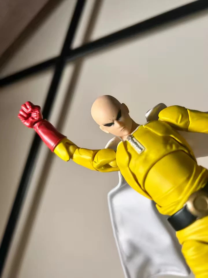 Saitama Bald Cape One Punch Man Adjustable Popular Anime Figure PVC 6" [Boxed]