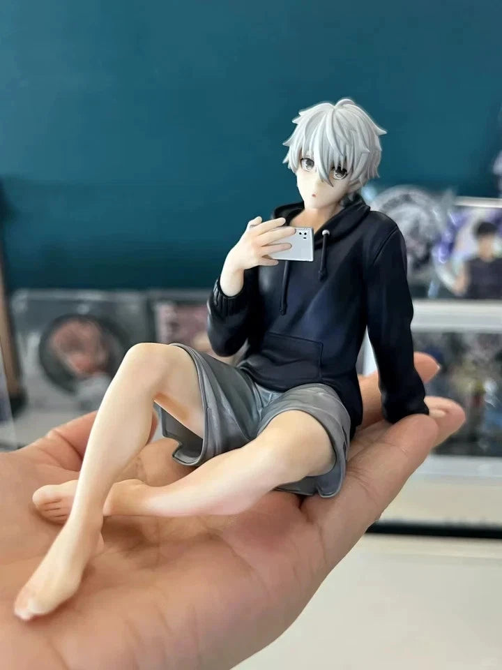 Nagi Seishiro Hoodie Blue Lock Desktop Anime Figure Model Statue PVC 3" [Boxed]